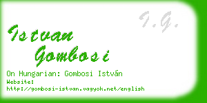 istvan gombosi business card